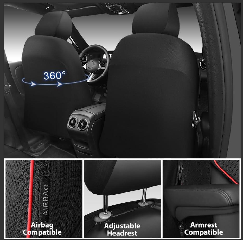 CAR PASS red piping detail adds sporty style to interior