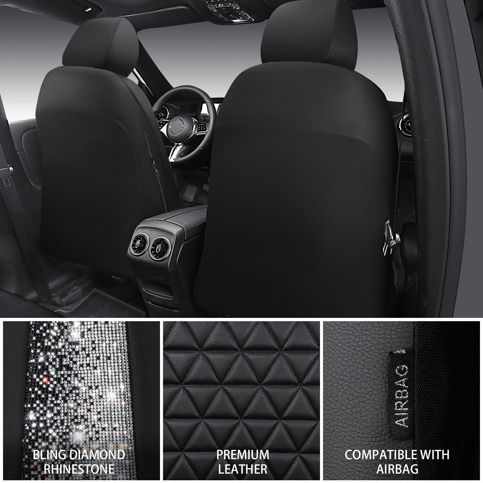 CAR PASS removable headrest covers refresh cabin look and simplify cleaning