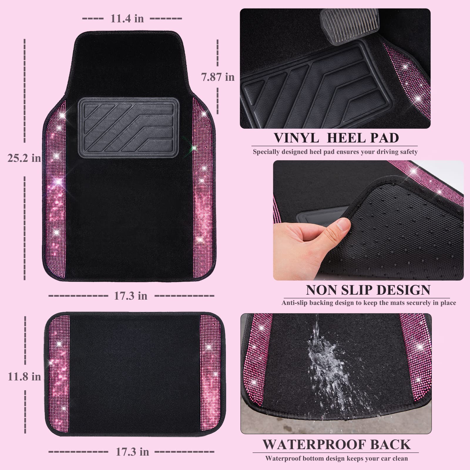 CAR PASS rhinestones gear shift cover for a chic driving touch