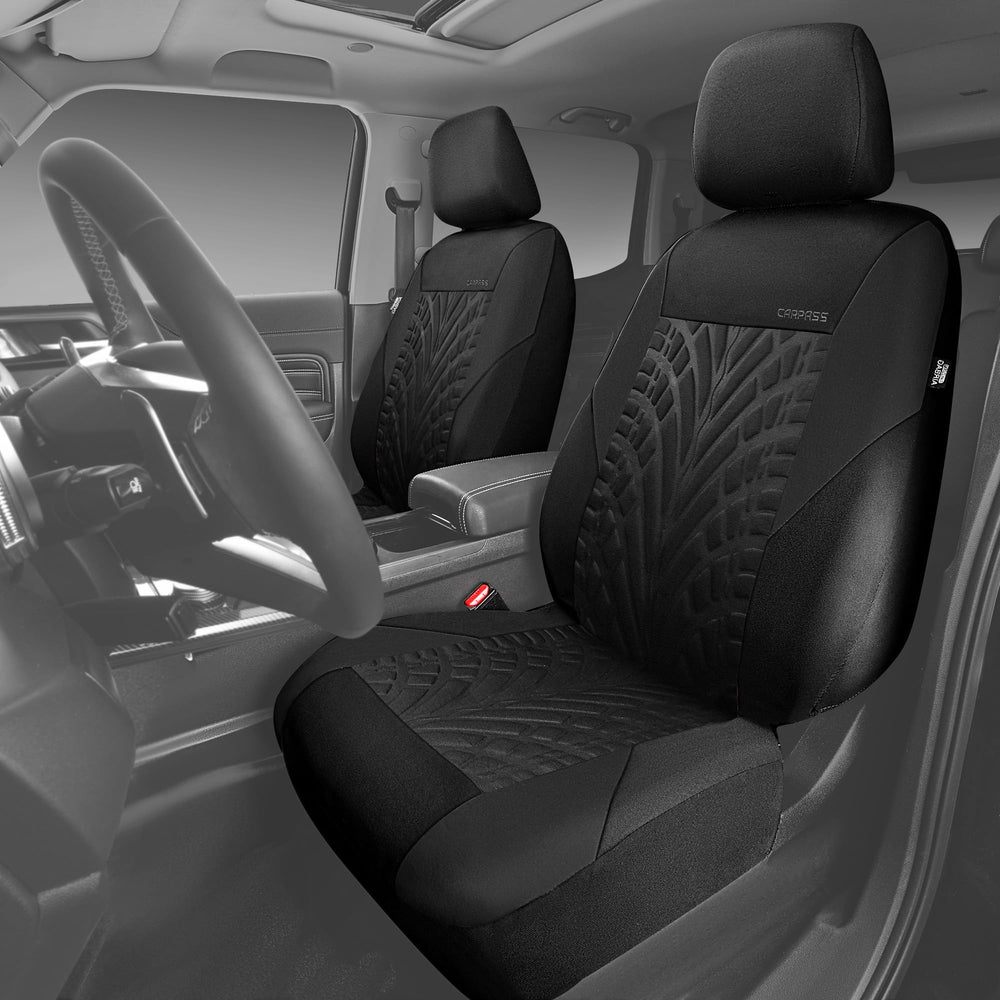CAR PASS breathable wrinkle-resistant fabric keeps seats cool and comfortable.