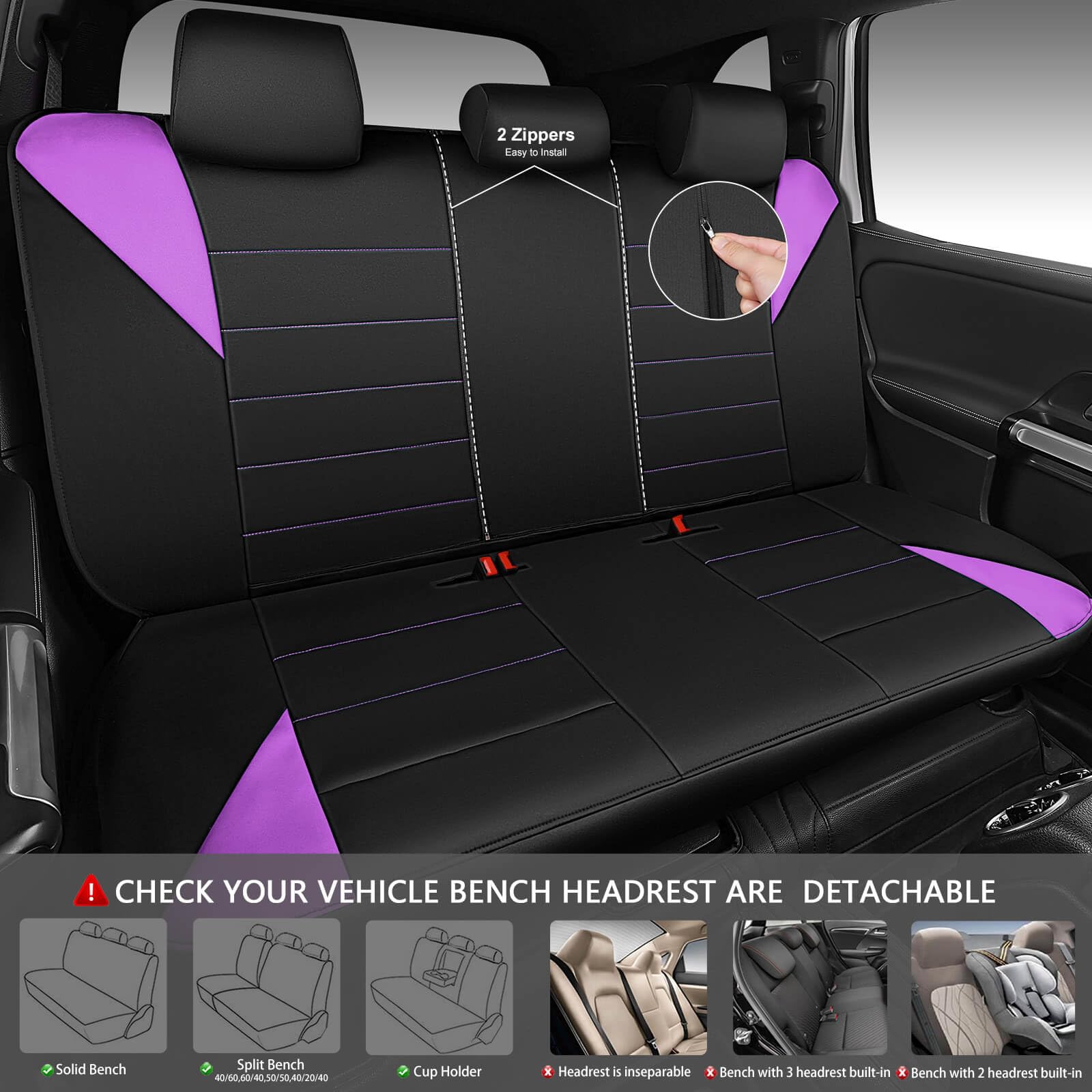 CAR PASS easy-install seat cover helps you setup quickly.