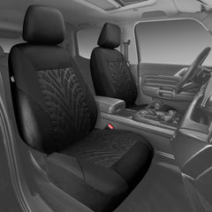 CAR PASS seat cover front-right tyre print protects seats during daily driving.