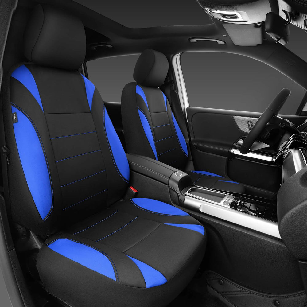 CAR PASS seat cover side airbag stitching demonstrates compatibility with safety deployment.