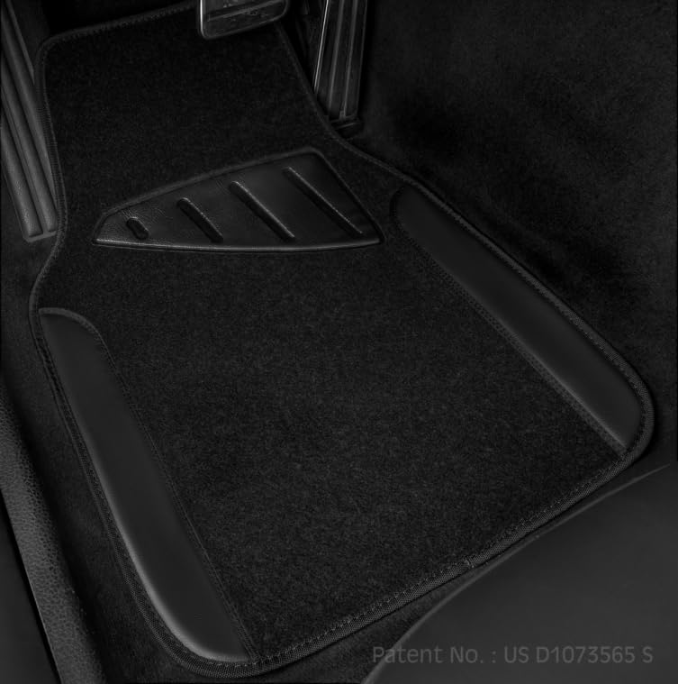 CAR PASS sleek all-black mats blend with any interior