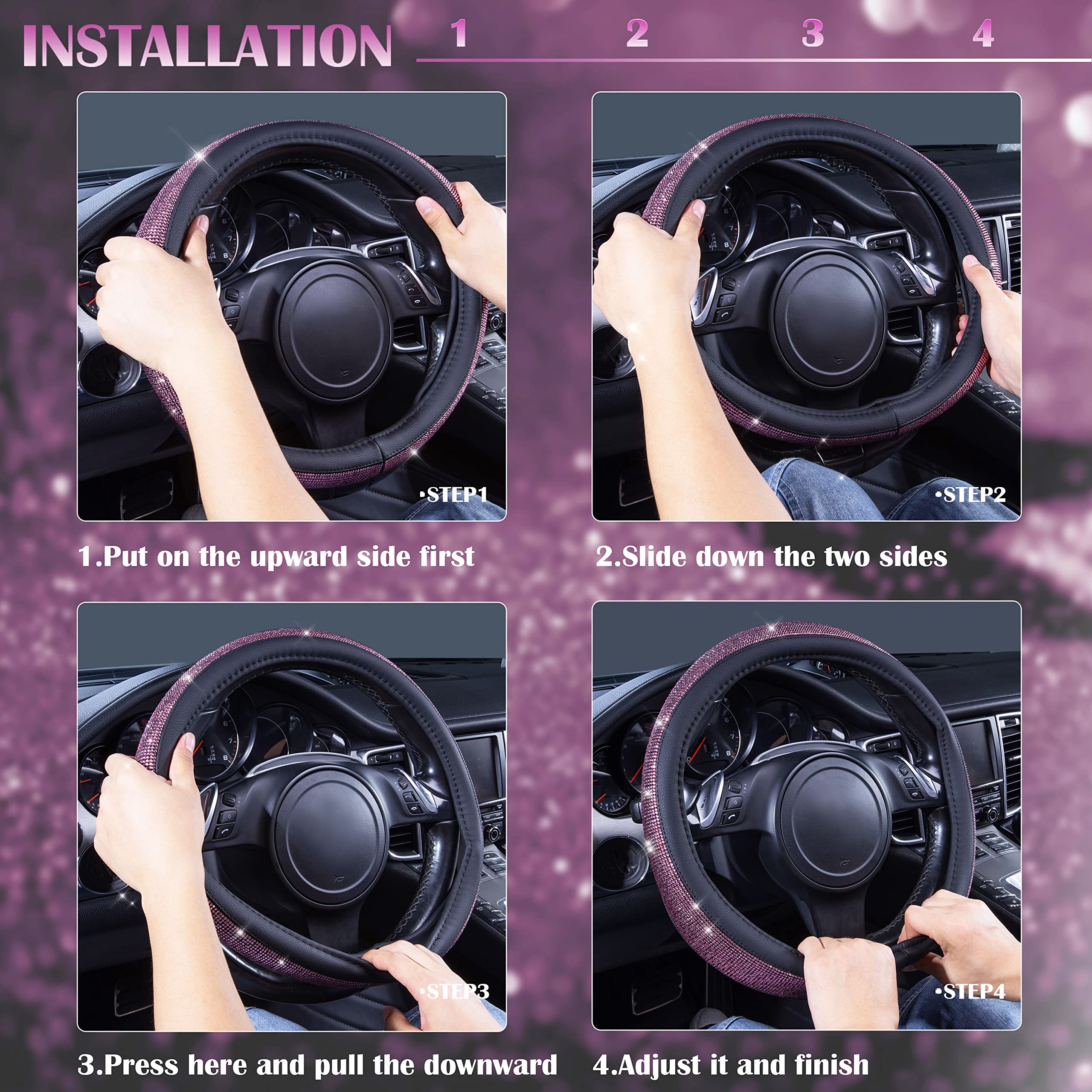 CAR PASS soft touch leather finish delivers comfortable grip