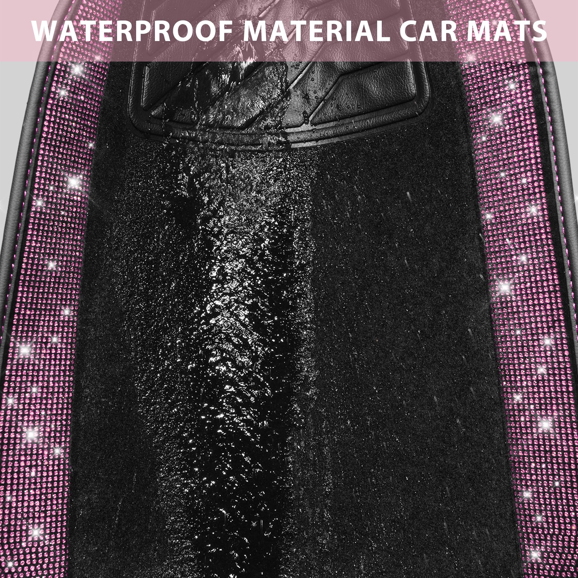 CAR PASS sparkling diamonds enhance interior aesthetics and shine under light.