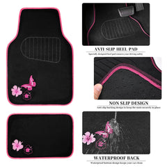 CAR PASS steering wheel cover closeup showing premium embroidery