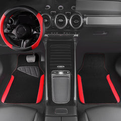 CAR PASS Faux Leather Steering Wheel Cover microfiber leather for premium feel