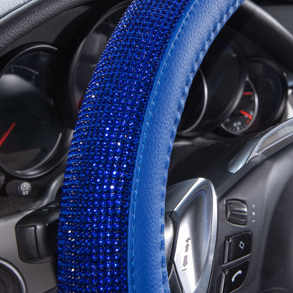 CAR PASS steering wheel cover universal fit 14.5-15 inch for many cars.