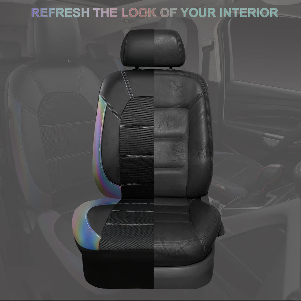 CAR PASS two-pack front seat covers installed in a car interior.