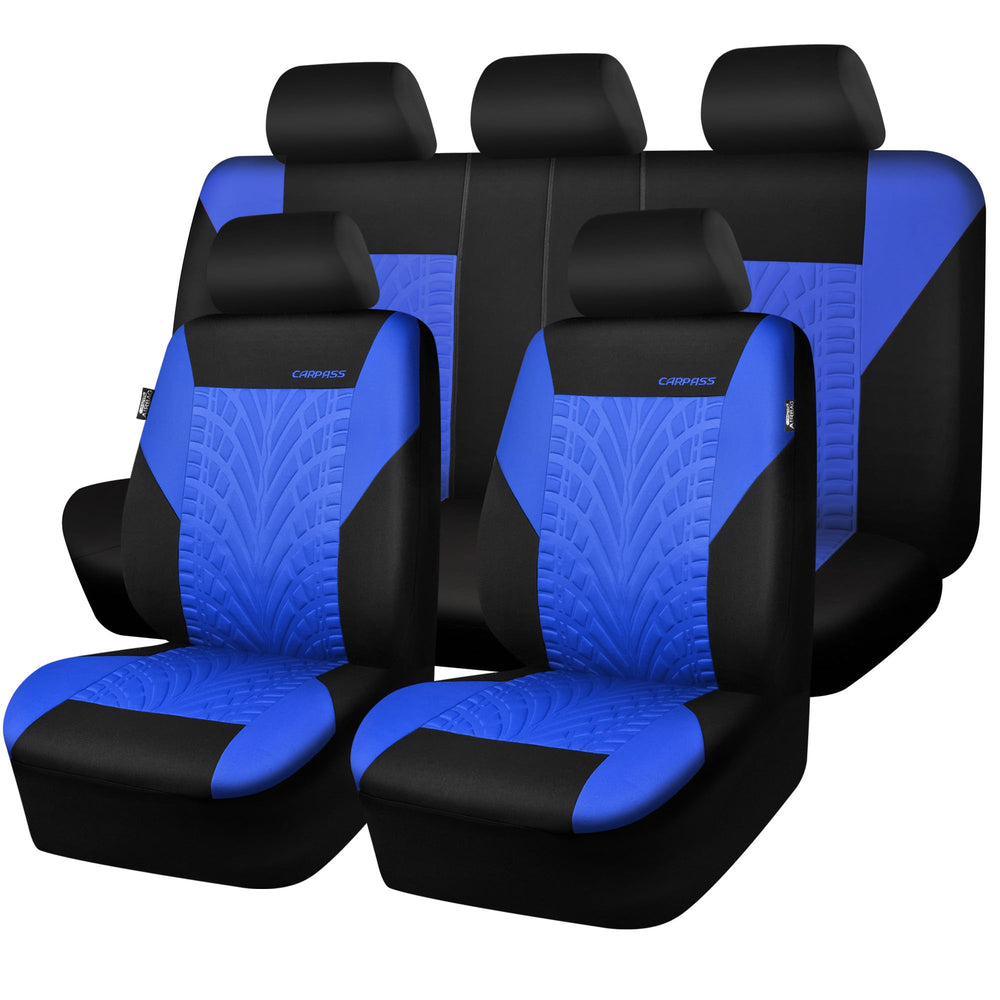 CAR PASS tyre-embossed front seat cover enhances interior style and protection