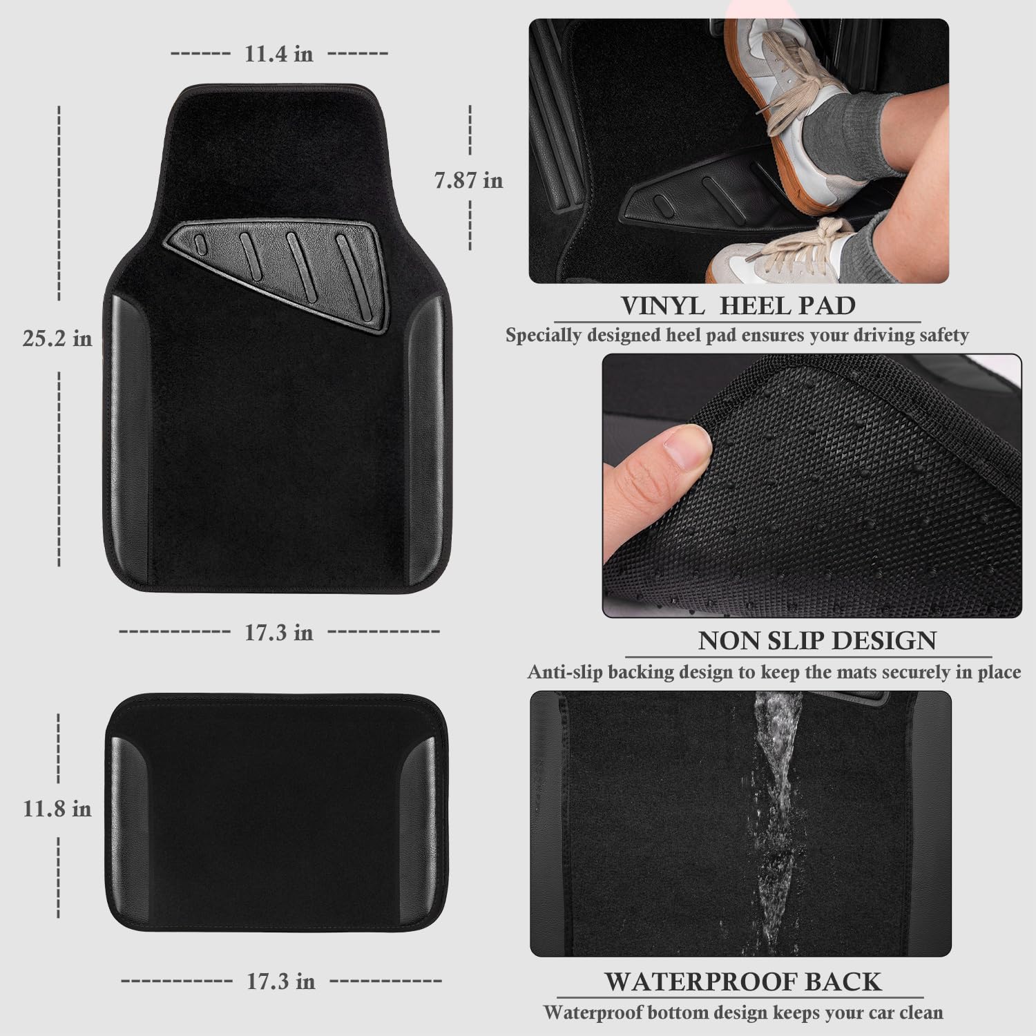 CAR PASS universal fit for 14.5-15 inch steering wheels