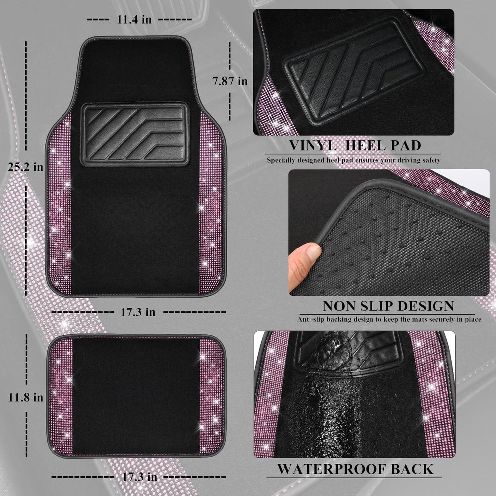 CAR PASS universal-fit car mats cover most vehicles with versatile use.