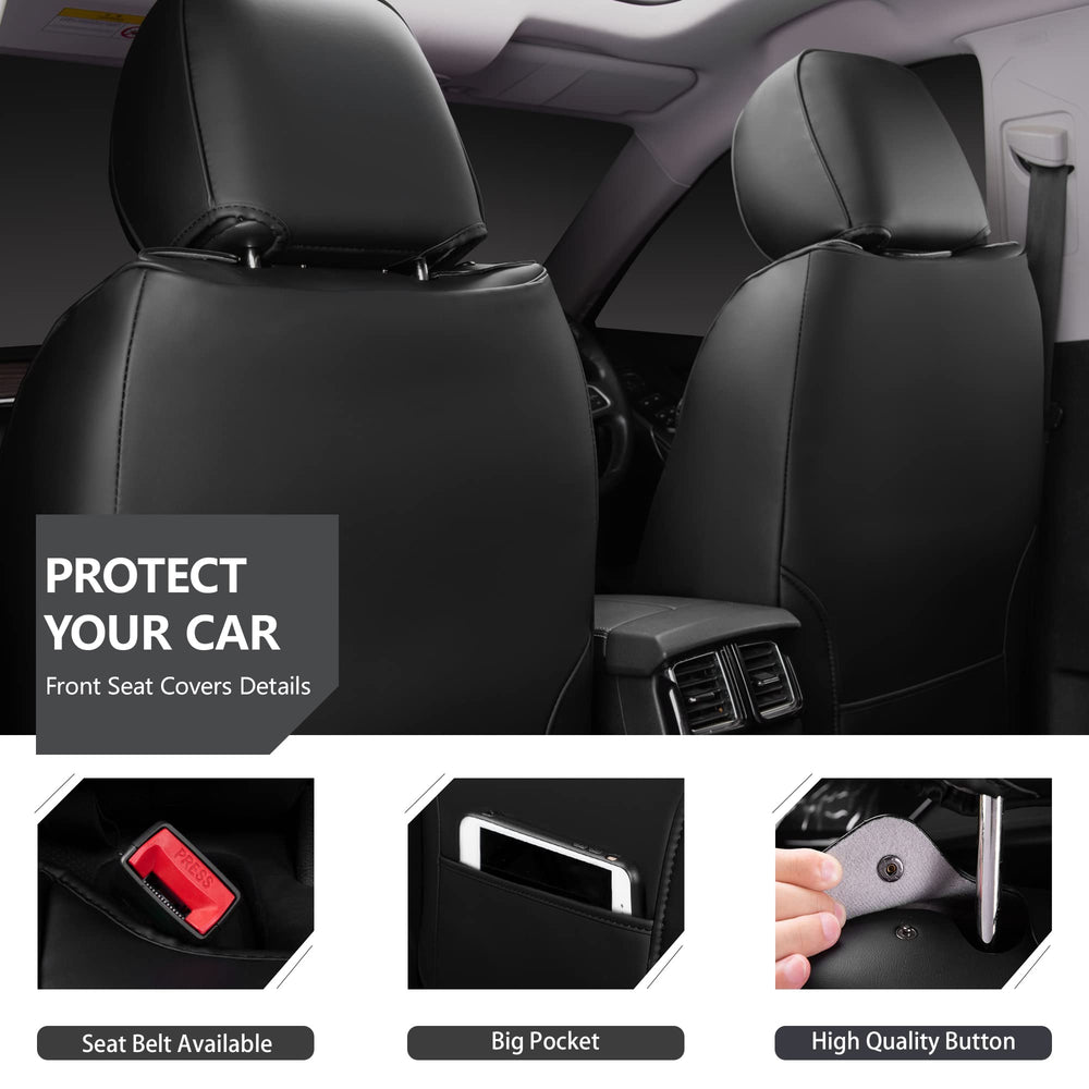 CAR PASS universal-fit seat covers install easily with anti-slip design.