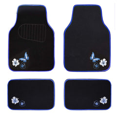 CAR PASS universal-fit embroidery butterfly mats protecting interior from dirt
