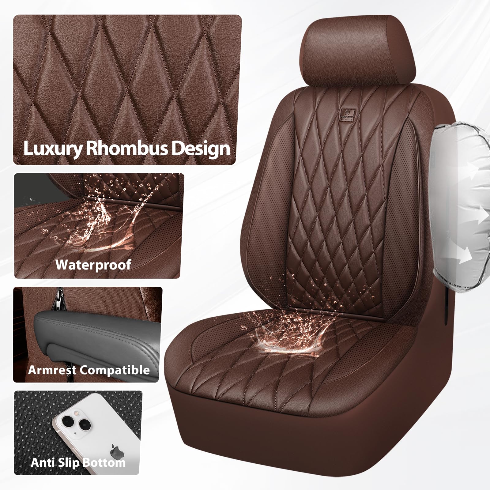 CAR PASS universal fit front seat cover for SUVs with simple installation.