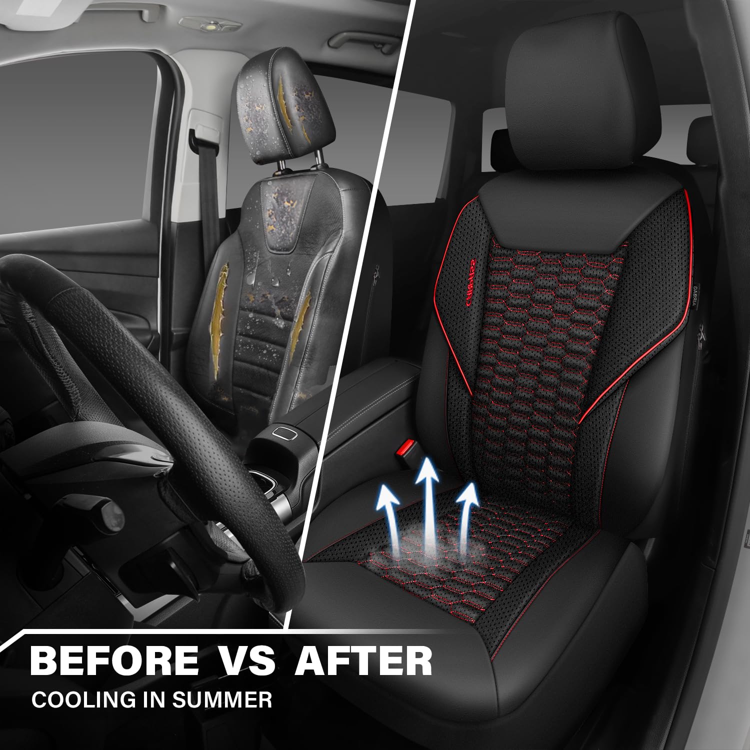 CAR PASS universal fit front seat cover for most cars.
