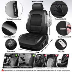 CAR PASS universal-fit seat cover with easy installation guide