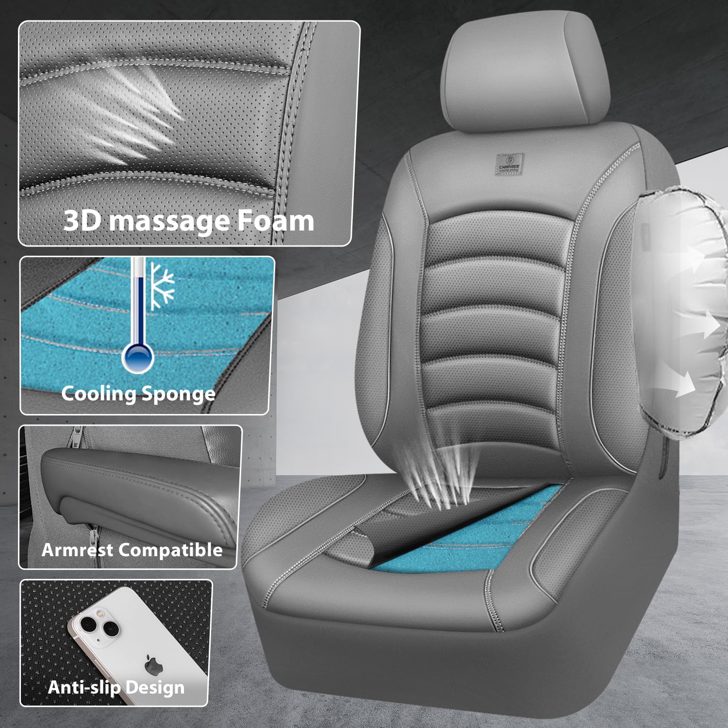 CAR PASS universal-fit seat covers installed easily across vehicle types