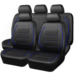 CAR PASS front seat cover in black and blue showing premium protection for the driver seat