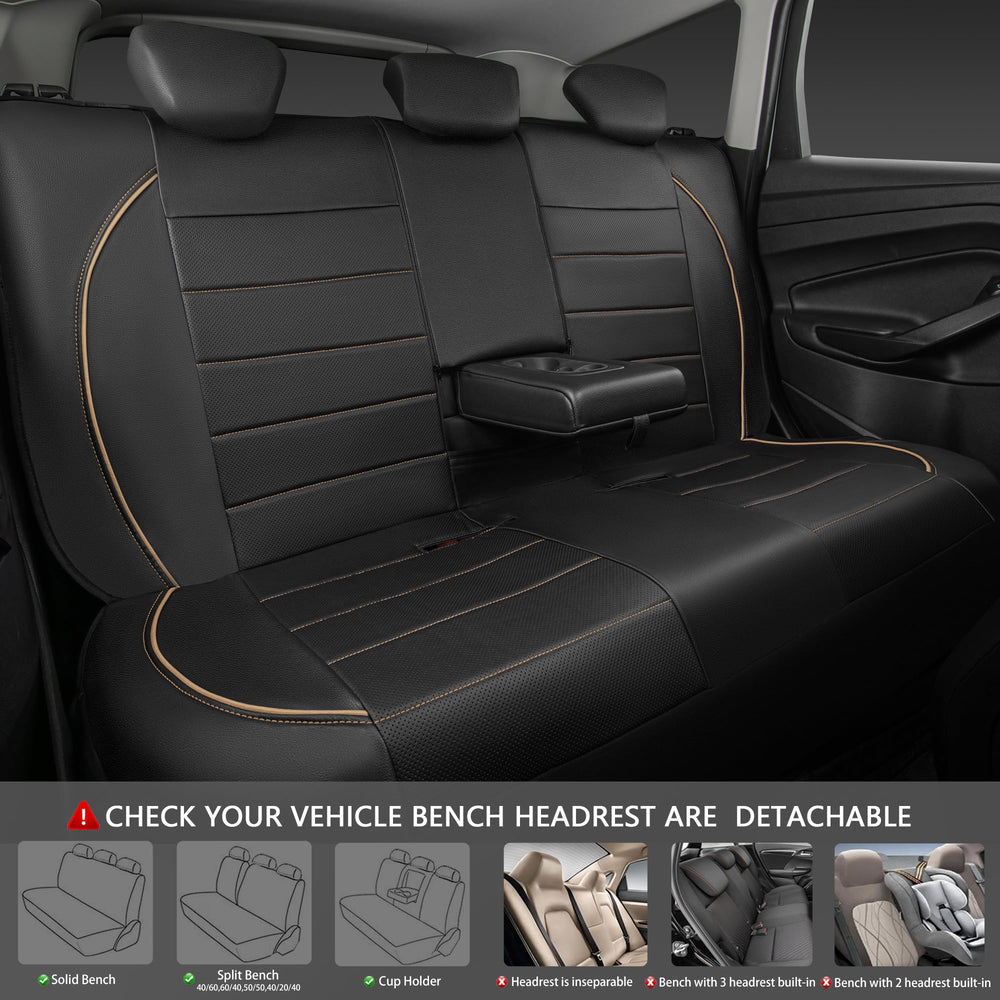 CAR PASS rear backrest detail with reinforced stitching