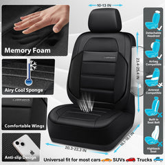 CAR PASS universal-fit seat cover front fits most cars, trucks, and SUVs.