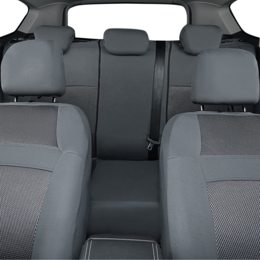 CAR PASS universal-fit seat cover installation shows easy, tool-free fitting.