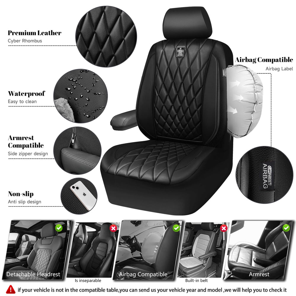 CAR PASS universal-fit seat covers suit SUVs, vans, and trucks for quick interior upgrade