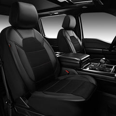 CAR PASS universal leather front seat cover left view for protection and style.
