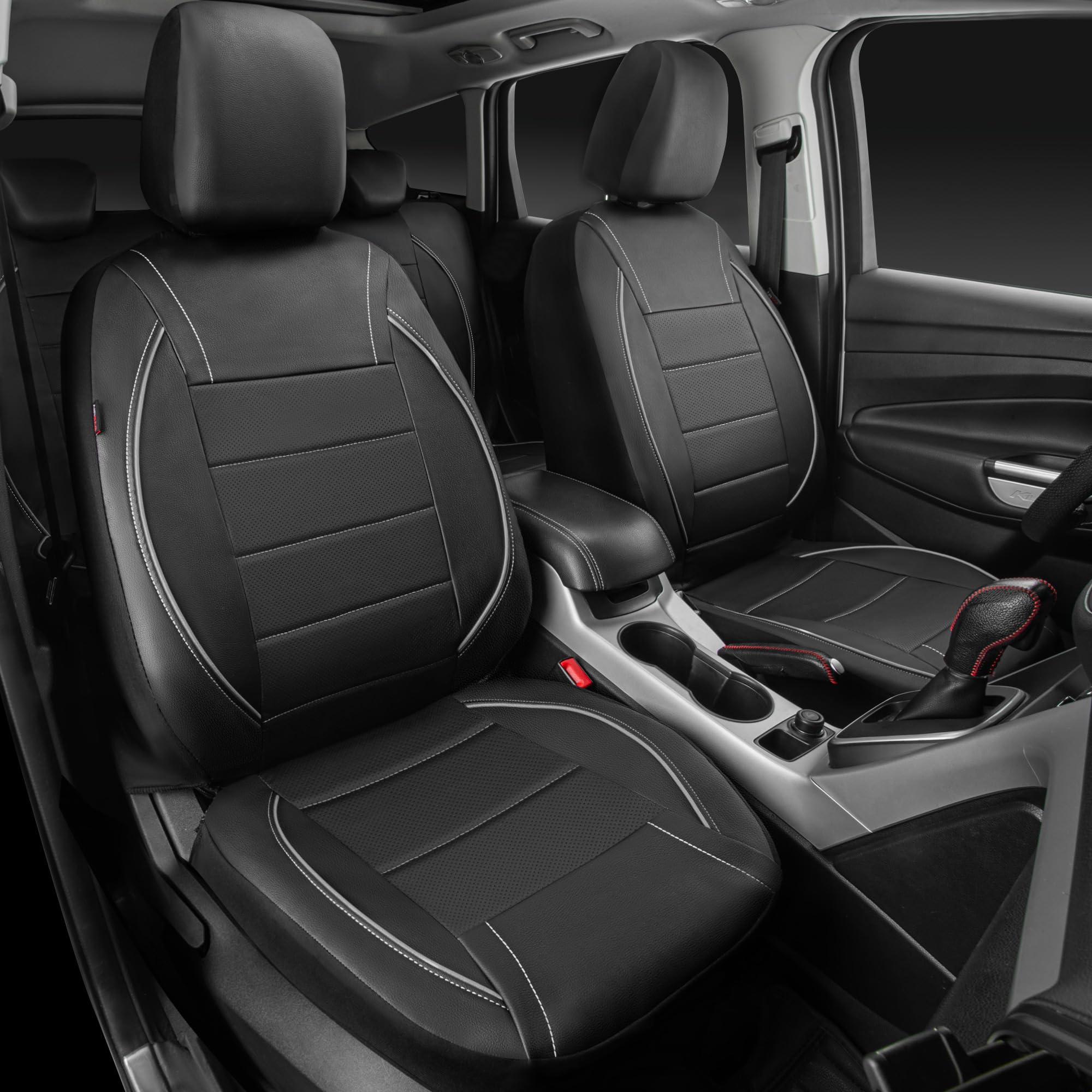 CAR PASS seat cover side view showing snug fit and clean lines.