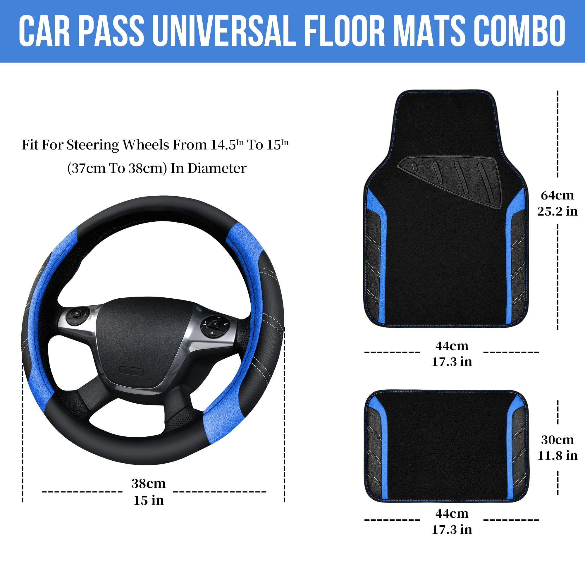 CAR PASS universal seat covers with airbag-compatible design for safe protection.
