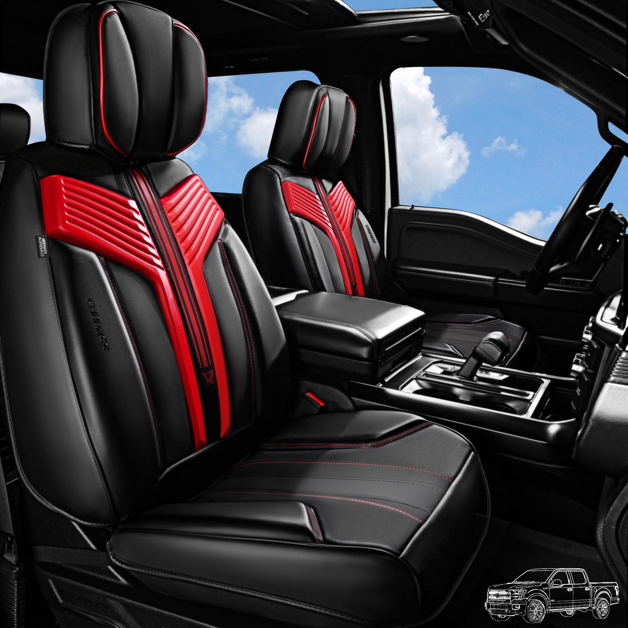 CAR PASS rear-seat Velcro connection ensures secure middle-part fit