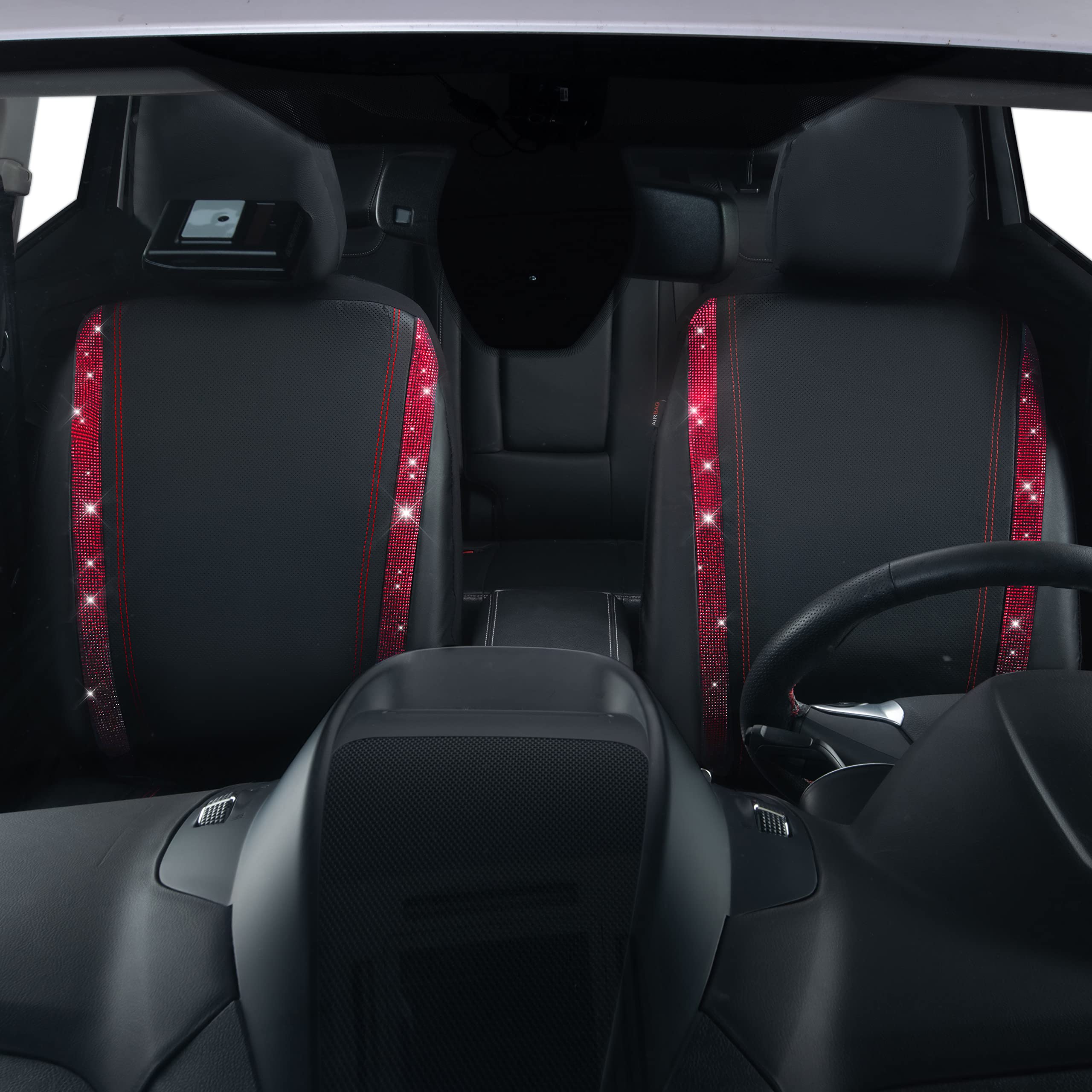 CAR PASS washable black leather seat cover stays odor-free and easy to care.