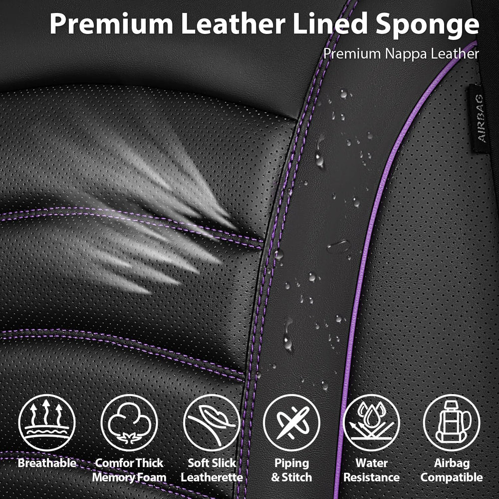 CAR PASS waterproof faux leather texture resists spills and wipes clean.