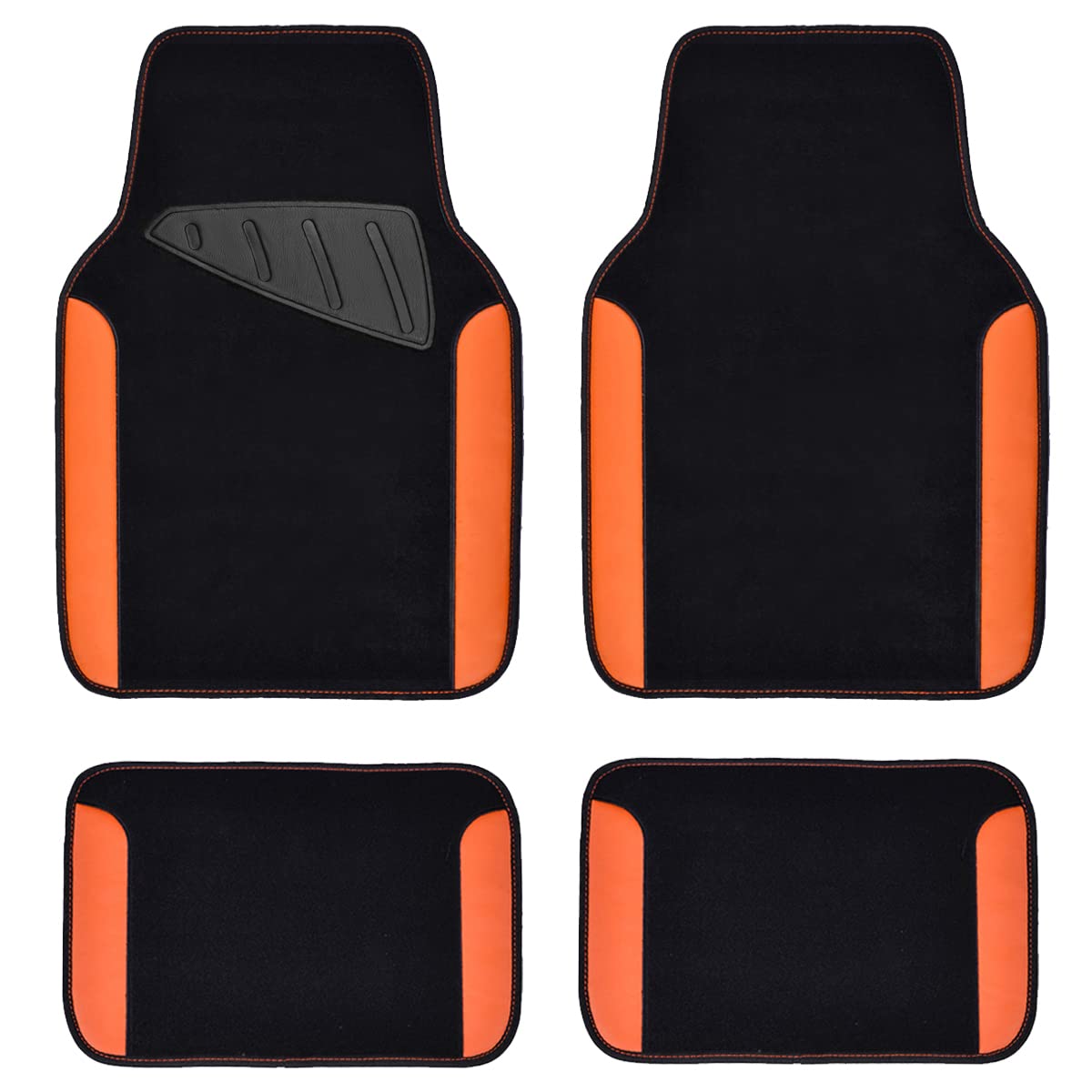 CAR PASS waterproof floor mat front left with heel pad for secure grip