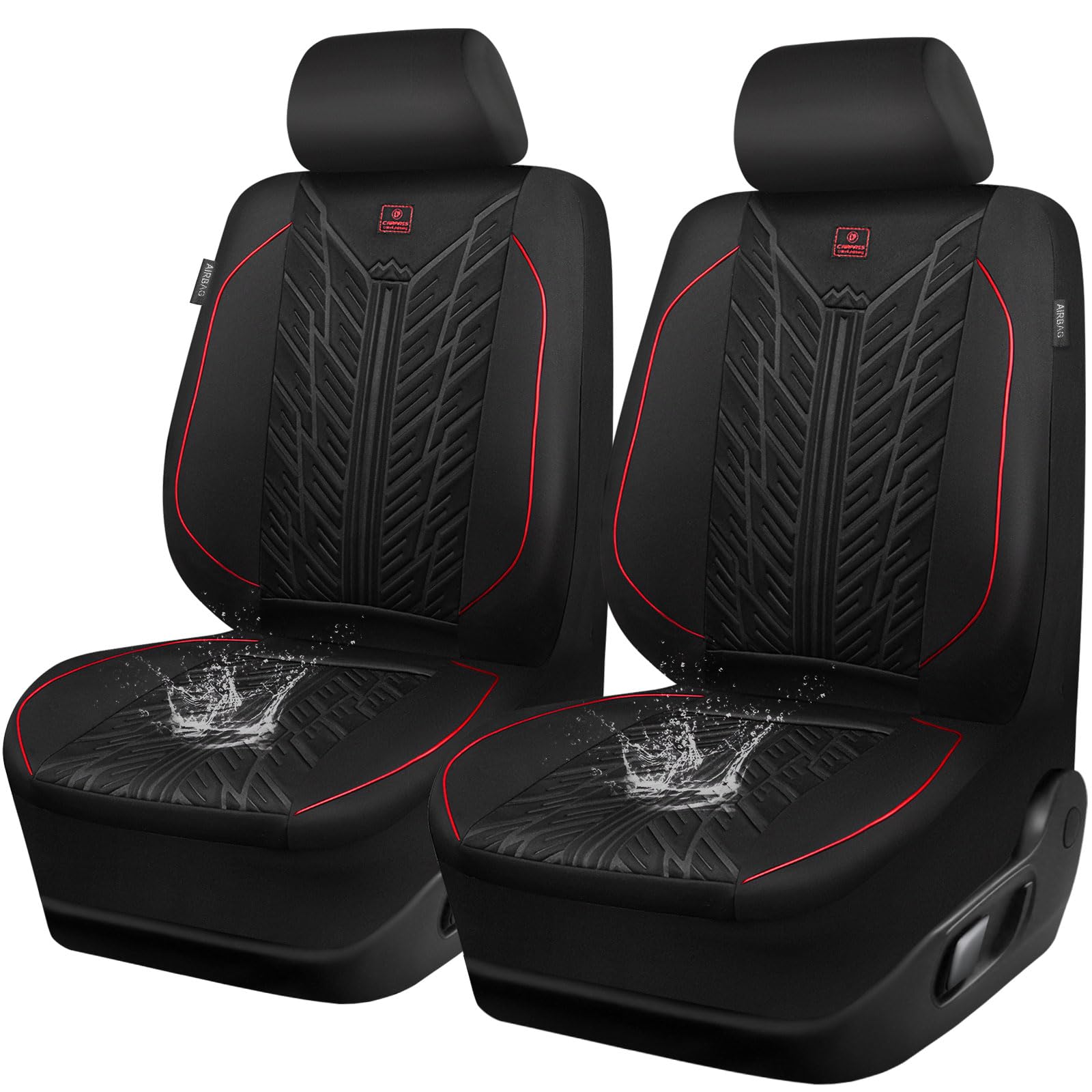 CAR PASS waterproof front-seat cover protects against spills and stains.