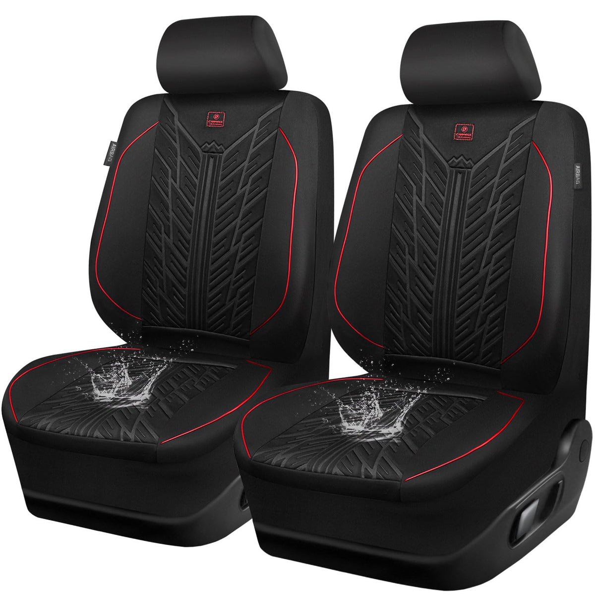 CAR PASS waterproof front-seat cover protects against spills and stains.