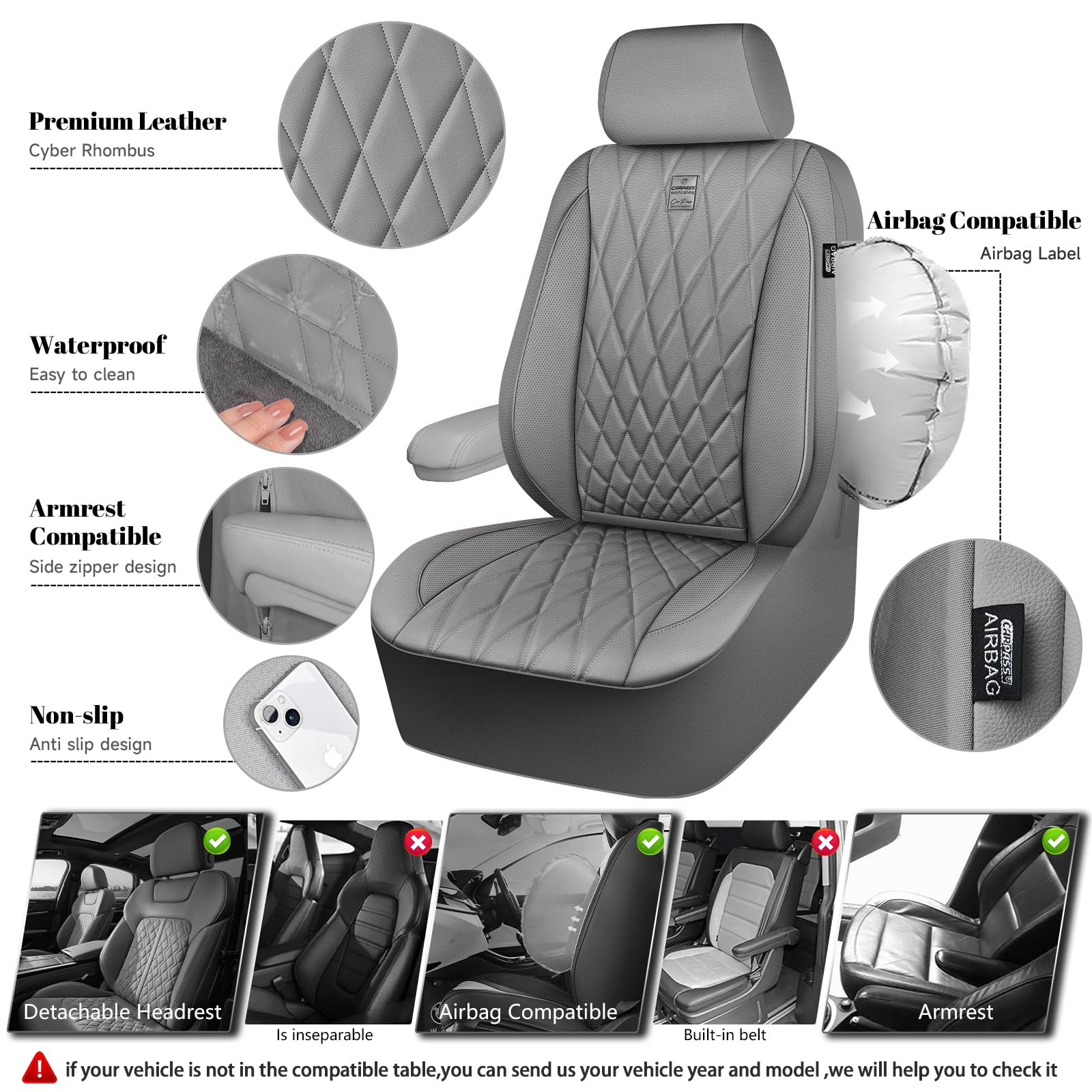 car-pass waterproof front seat cover protecting seats from spills