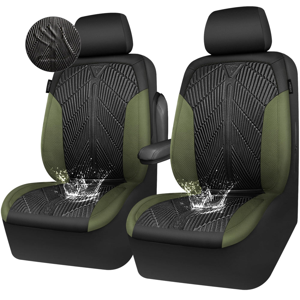 CAR PASS waterproof neoprene seat cover protects the front seats from spills and wear.
