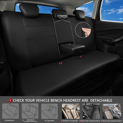 CAR PASS waterproof rear bench protector guards against spills.