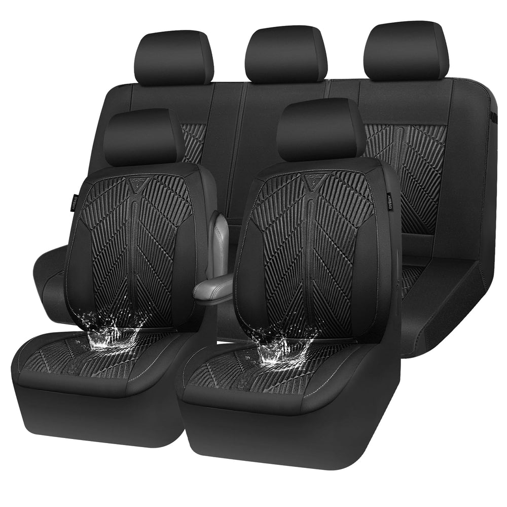 CAR PASS waterproof seat cover full set protects seats from spills and moisture