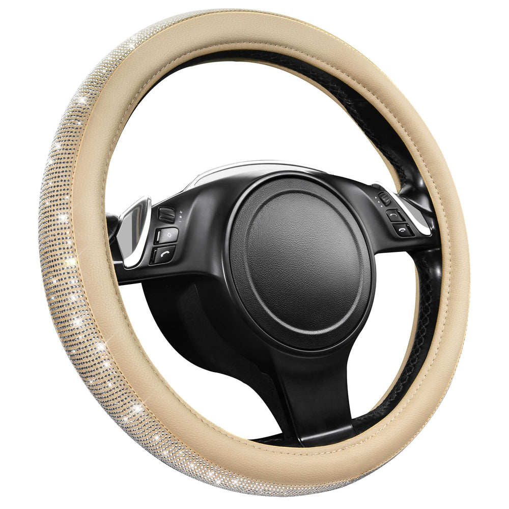 CAR PASS women's gift style steering cover adds glam to drives.