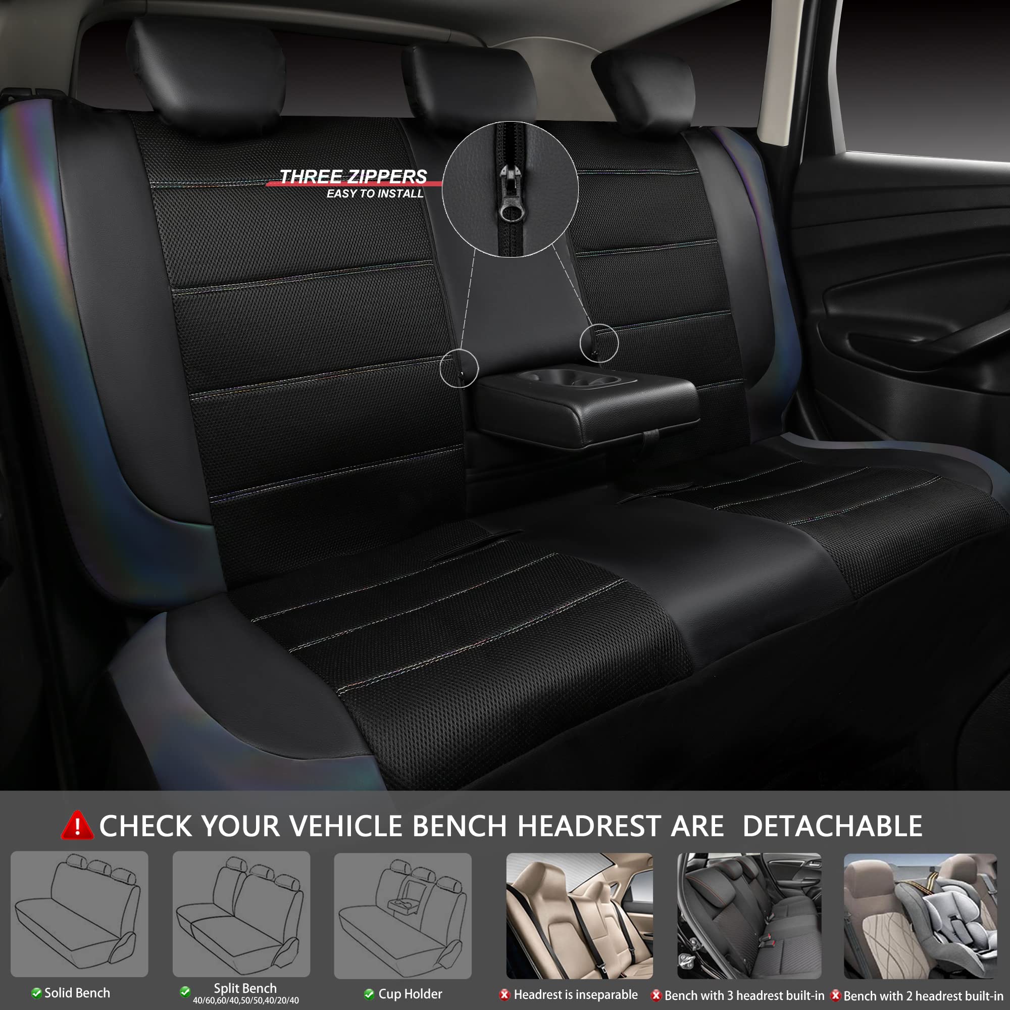 CAR PASS wrinkle-resistant fabric closeup preserves a neat look.
