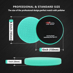 CAR ROAD 6-inch buffing pad kit assembly for smooth finishing