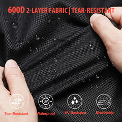 Caravista D rings and double fixation with drawstrings keep cover securely in harsh weather.