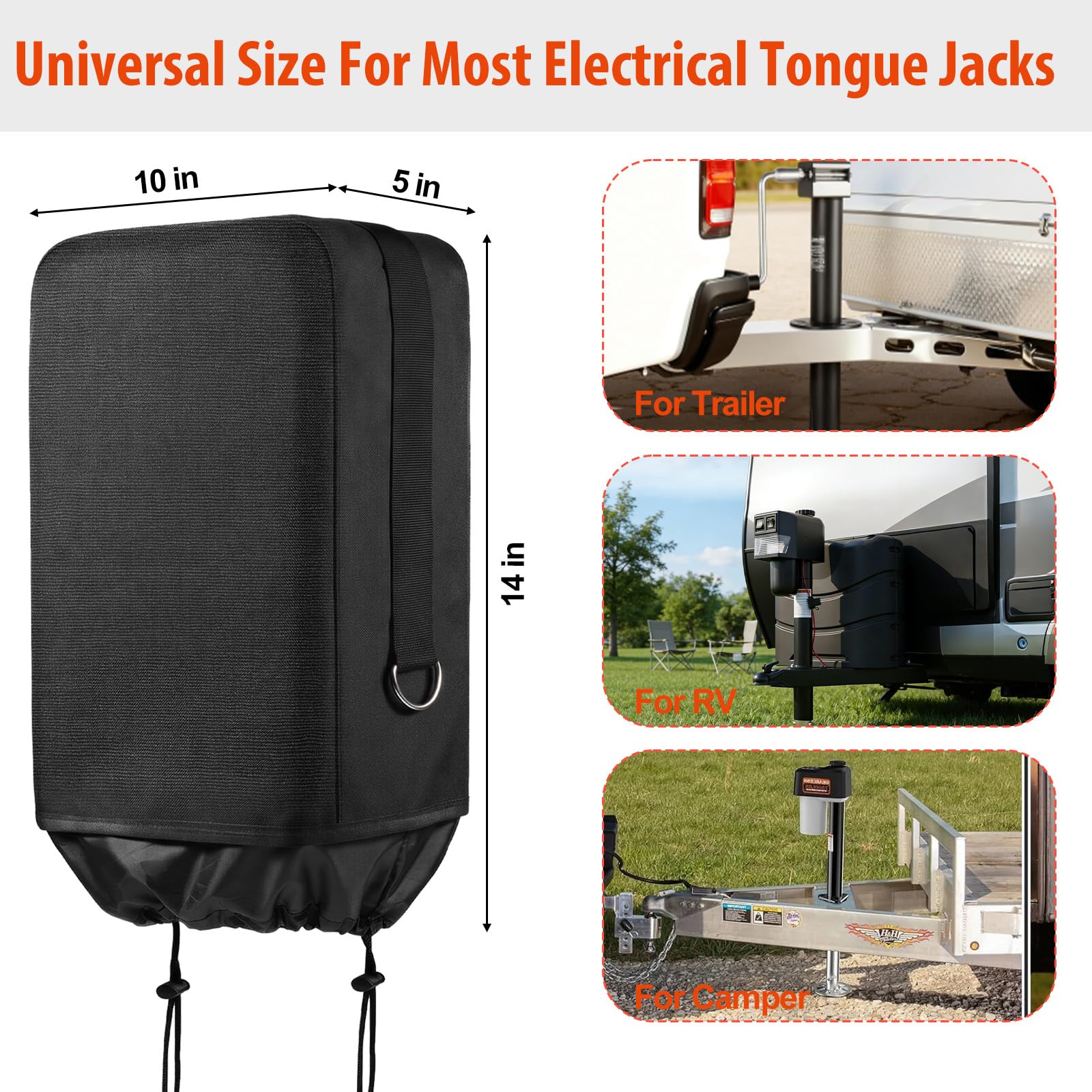 Caravista waterproof jack cover with UV protection shielding jack head from sun and moisture.