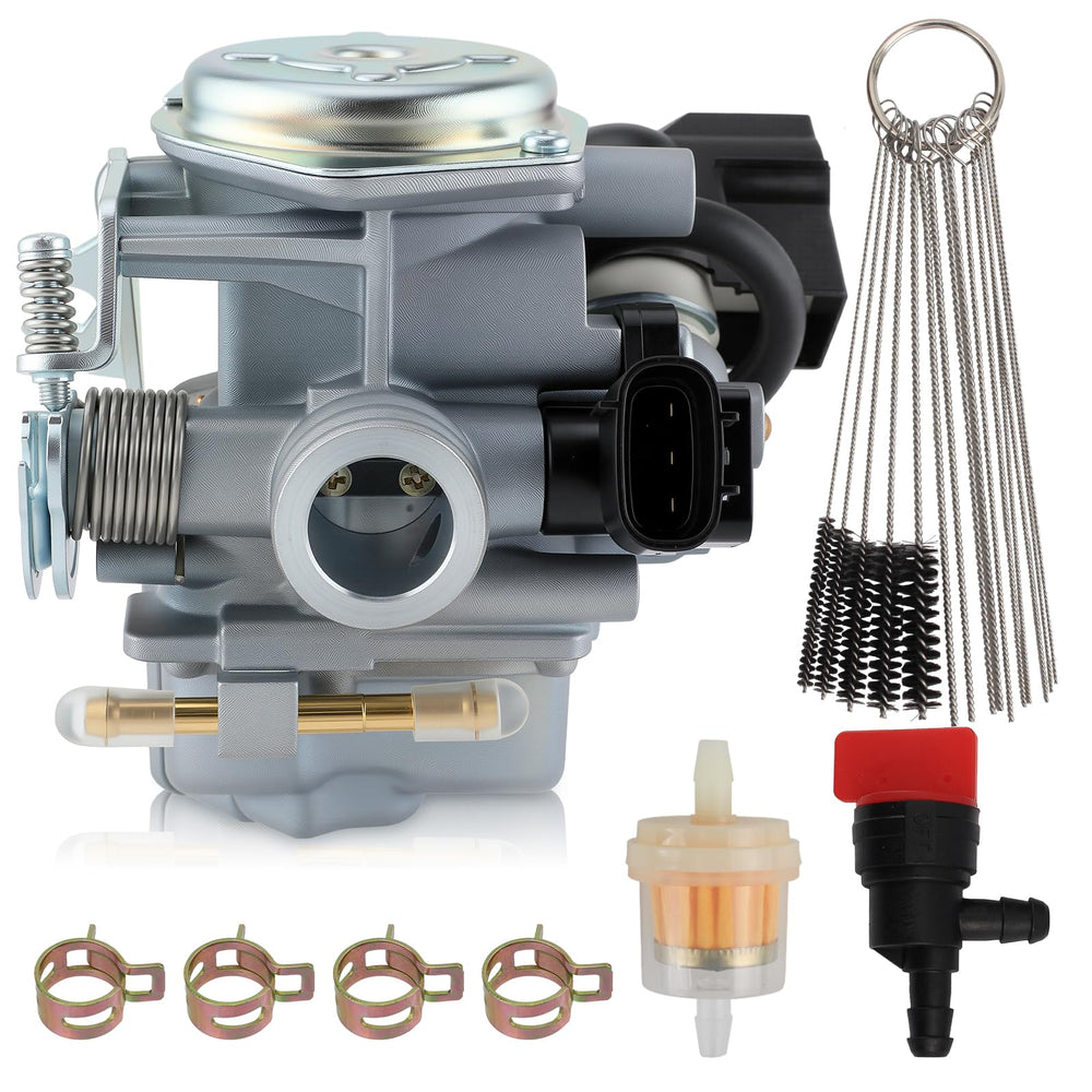 CARBBIA carburetor for Honda Ruckus, side view, seamless fit.