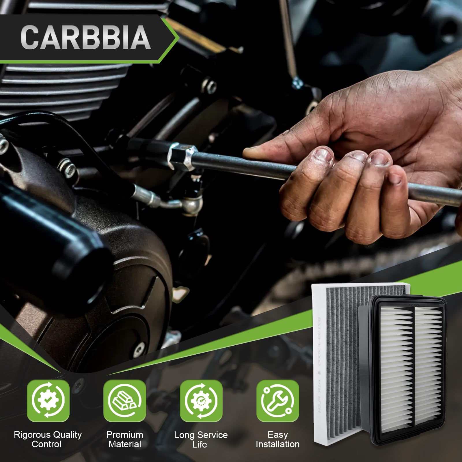 CARBBIA cabin filter installed in Elantra GT for cleaner cabin air