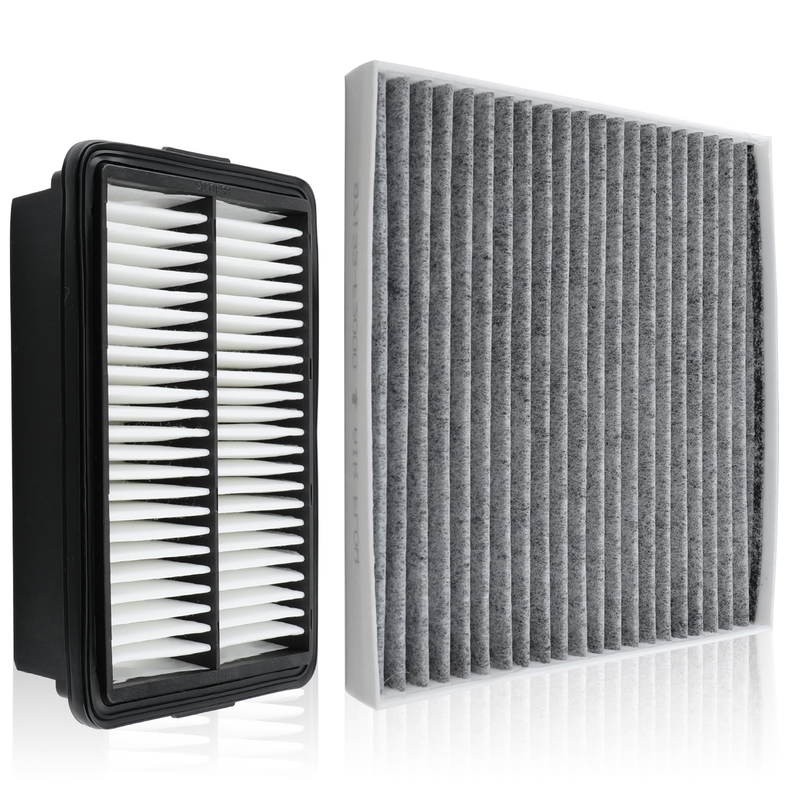 CARBBIA engine air filter close-up showing pleated media for better filtration