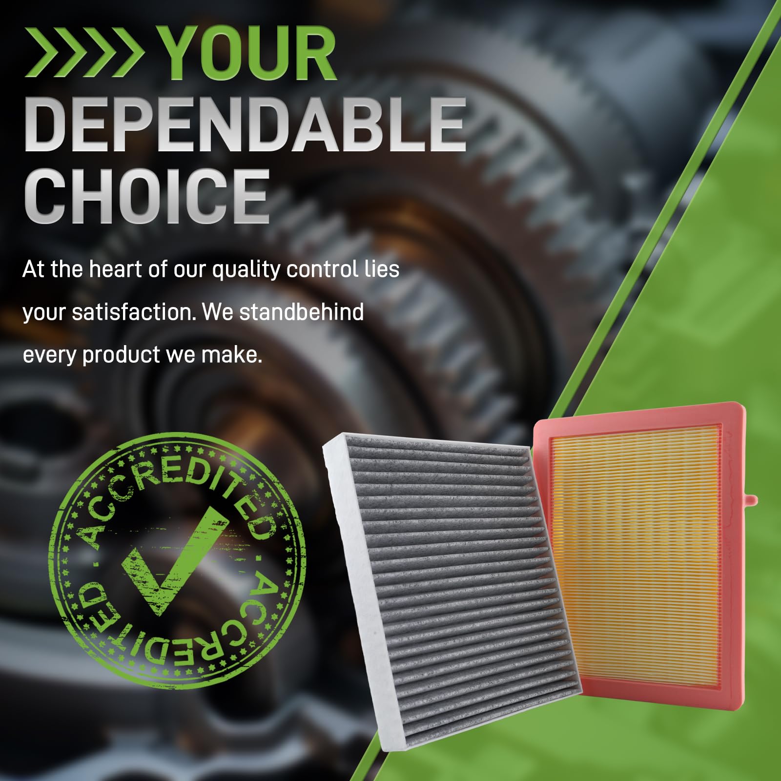 CARBBIA engine filter part number chart for reference